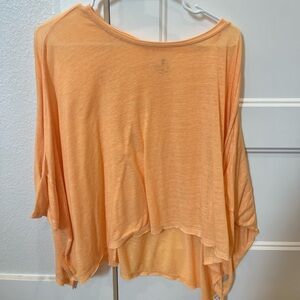 Free People Oversized Shirt in Neon Orange